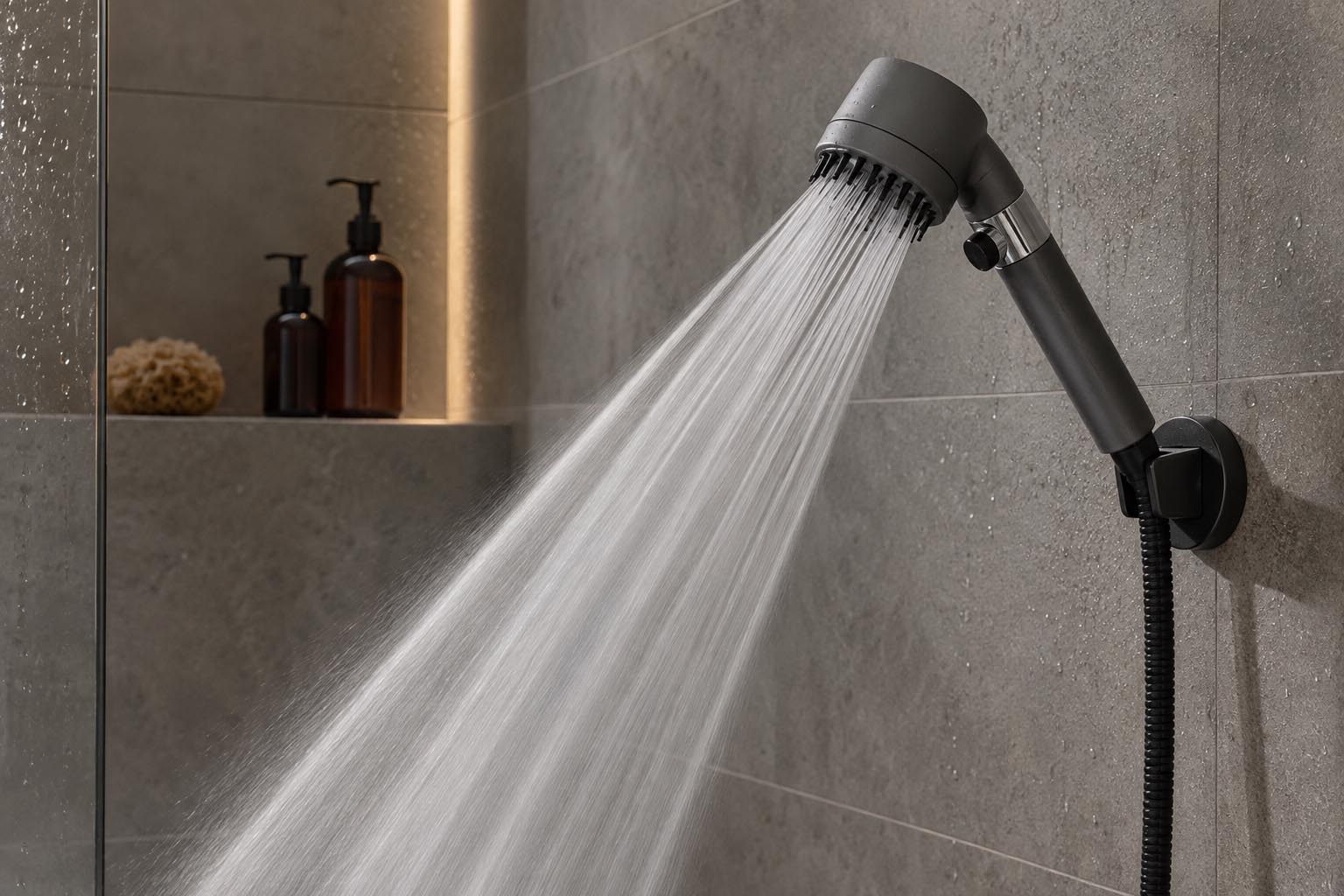 Alcachofa de ducha Norten Pure® con agua filtrada a presión